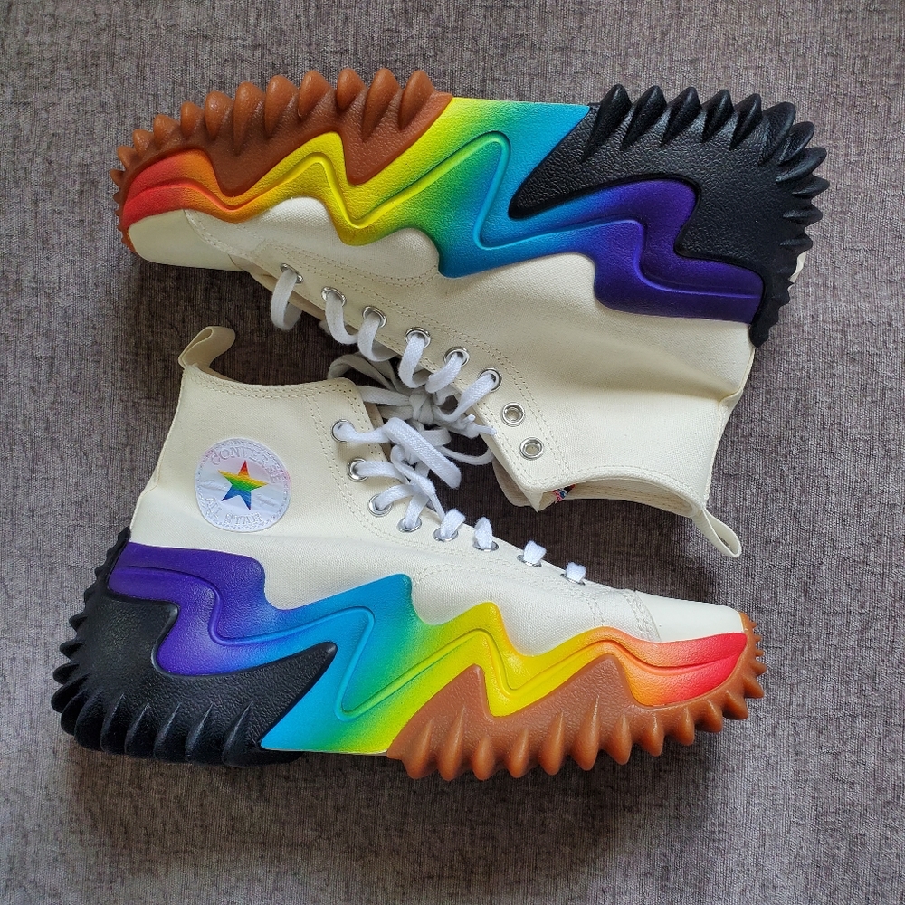 Converse Run Star Motion CX Platform Pride Unisex Hightop Canvas Shoes